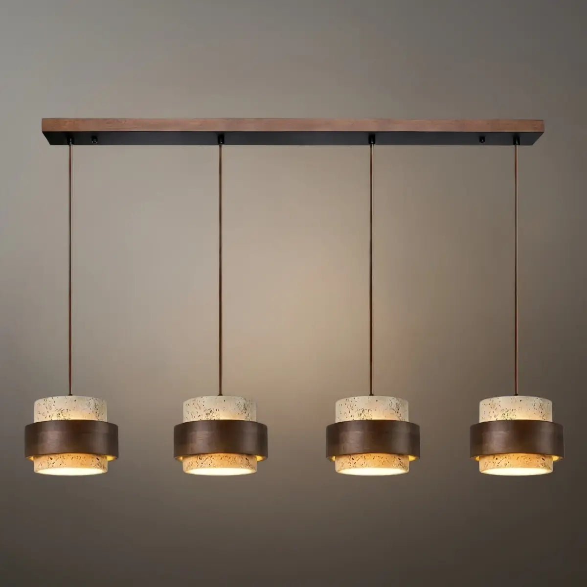 Strata Modern Travertine Pendant Light